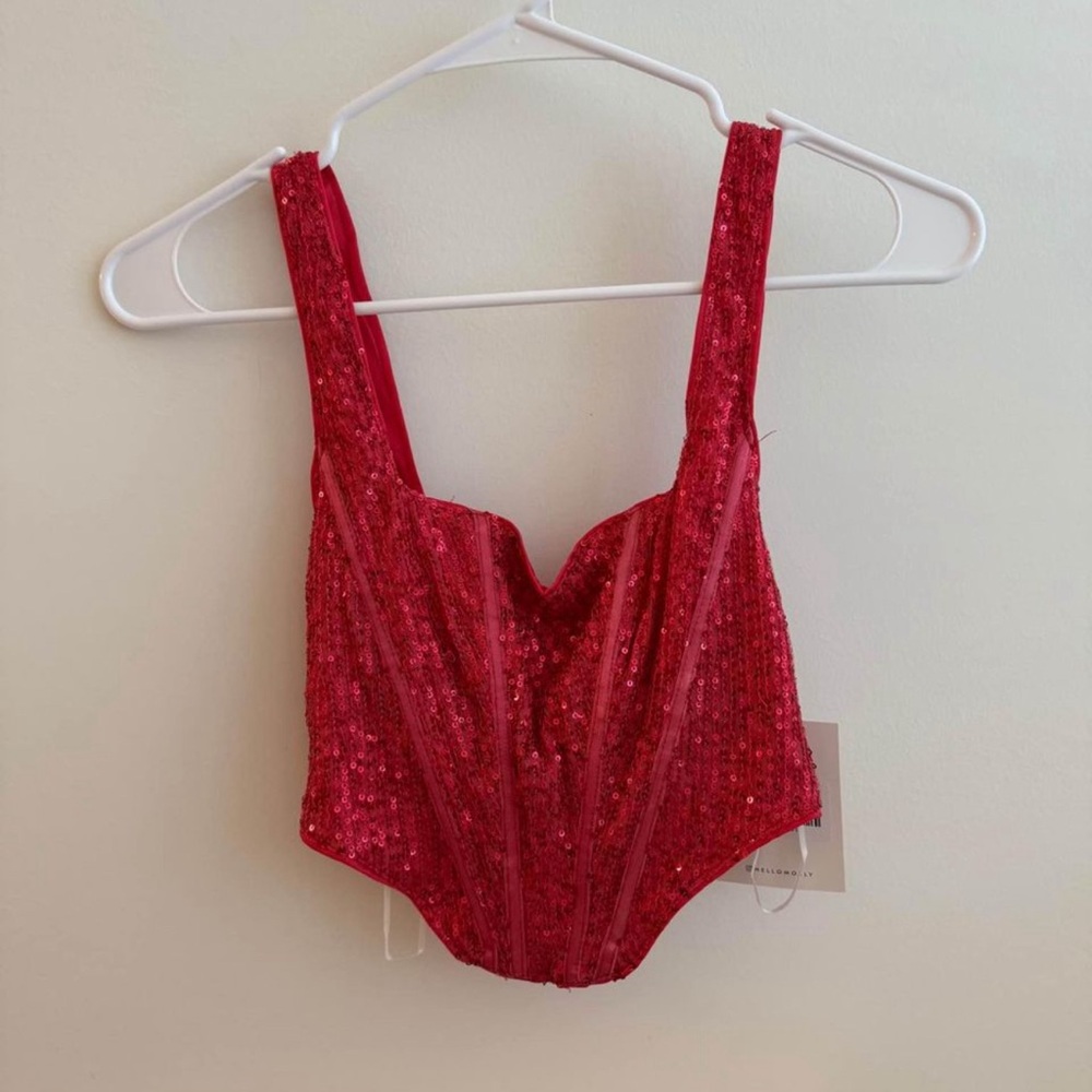 Sequin Corset Style Top